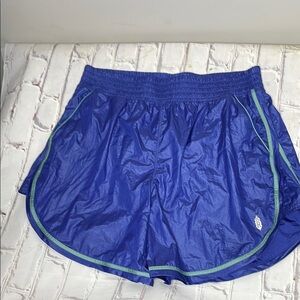 Free People Athletic Shorts Blue and Green Performance Wear